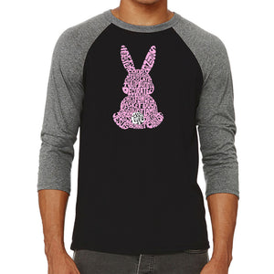 Easter Bunny  - Men's Raglan Baseball Word Art T-Shirt