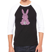 Load image into Gallery viewer, Easter Bunny  - Men&#39;s Raglan Baseball Word Art T-Shirt
