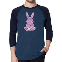 Load image into Gallery viewer, Easter Bunny  - Men&#39;s Raglan Baseball Word Art T-Shirt