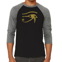 Load image into Gallery viewer, EGYPT - Men&#39;s Raglan Baseball Word Art T-Shirt