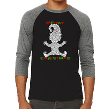 Load image into Gallery viewer, Christmas Elf - Men&#39;s Raglan Baseball Word Art T-Shirt
