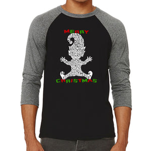 Christmas Elf - Men's Raglan Baseball Word Art T-Shirt