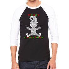 Load image into Gallery viewer, Christmas Elf - Men&#39;s Raglan Baseball Word Art T-Shirt