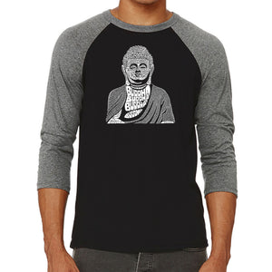 Buddha  - Men's Raglan Baseball Word Art T-Shirt