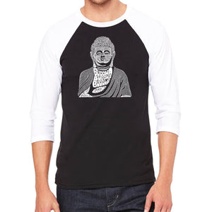 Buddha  - Men's Raglan Baseball Word Art T-Shirt
