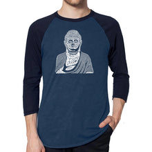Load image into Gallery viewer, Buddha  - Men&#39;s Raglan Baseball Word Art T-Shirt