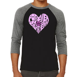 Forever In Our Hearts - Men's Raglan Baseball Word Art T-Shirt