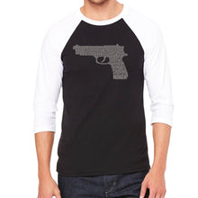 Load image into Gallery viewer, RIGHT TO BEAR ARMS - Men&#39;s Raglan Baseball Word Art T-Shirt