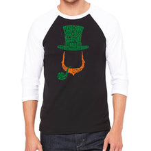 Load image into Gallery viewer, Leprechaun  - Men&#39;s Raglan Baseball Word Art T-Shirt