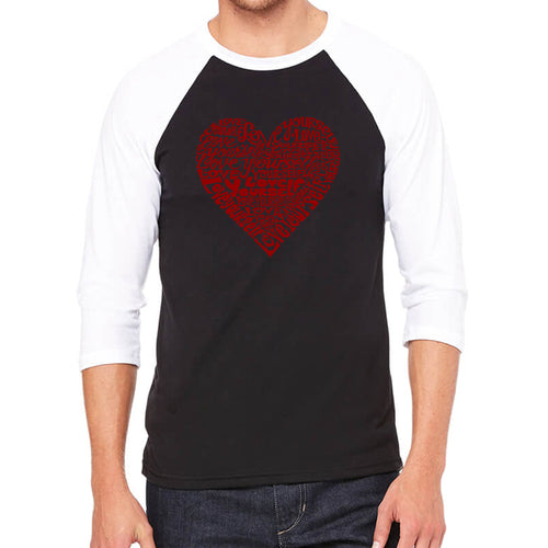 Love Yourself - Men's Raglan Baseball Word Art T-Shirt