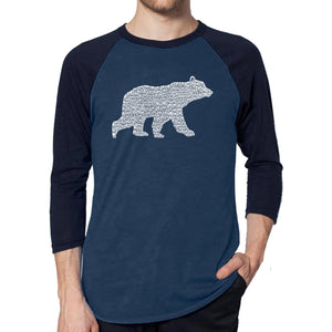 Mama Bear  - Men's Raglan Baseball Word Art T-Shirt
