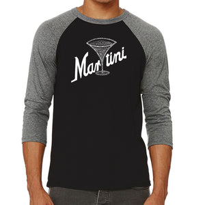 Martini - Men's Raglan Baseball Word Art T-Shirt