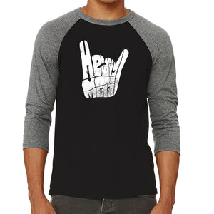 Heavy Metal - Men's Raglan Baseball Word Art T-Shirt
