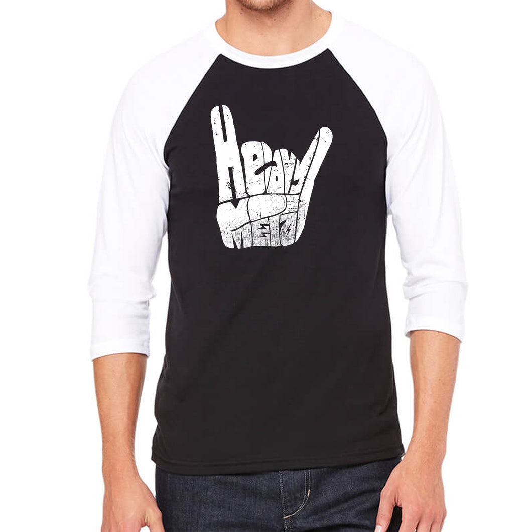 Heavy Metal - Men's Raglan Baseball Word Art T-Shirt