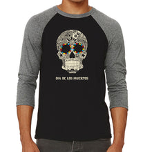 Load image into Gallery viewer, Dia De Los Muertos - Men&#39;s Raglan Baseball Word Art T-Shirt