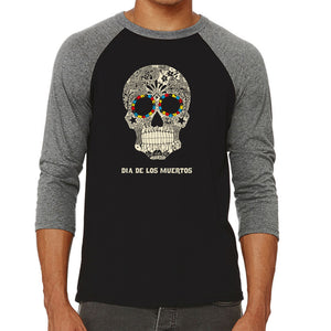 Dia De Los Muertos - Men's Raglan Baseball Word Art T-Shirt