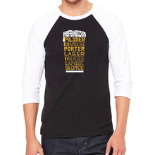 Load image into Gallery viewer, Styles of Beer  - Men&#39;s Raglan Baseball Word Art T-Shirt