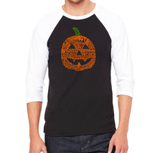 Load image into Gallery viewer, Pumpkin - Men&#39;s Raglan Baseball Word Art T-Shirt