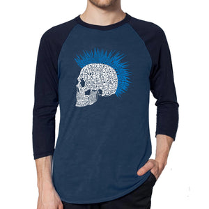 Punk Mohawk - Men's Raglan Baseball Word Art T-Shirt