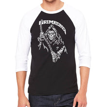 Load image into Gallery viewer, Grim Reaper  - Men&#39;s Raglan Baseball Word Art T-Shirt