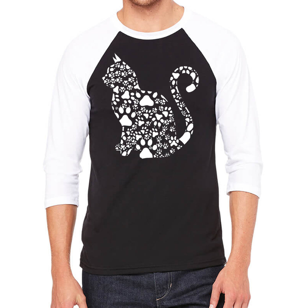 Cat Claws - Men's Raglan Baseball Word Art T-Shirt