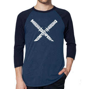 Semper Fi - Men's Raglan Baseball Word Art T-Shirt