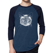 Load image into Gallery viewer, Siamese Cat  - Men&#39;s Raglan Baseball Word Art T-Shirt