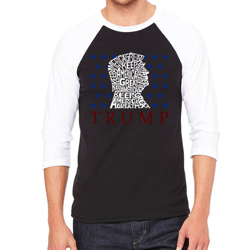 Keep America Great - Men's Raglan Baseball Word Art T-Shirt