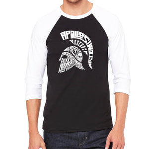 SPARTAN - Men's Raglan Baseball Word Art T-Shirt