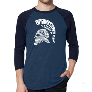 SPARTAN - Men's Raglan Baseball Word Art T-Shirt