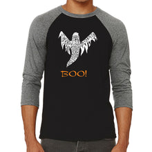 Load image into Gallery viewer, Halloween Ghost - Men&#39;s Raglan Baseball Word Art T-Shirt