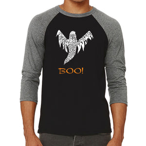 Halloween Ghost - Men's Raglan Baseball Word Art T-Shirt