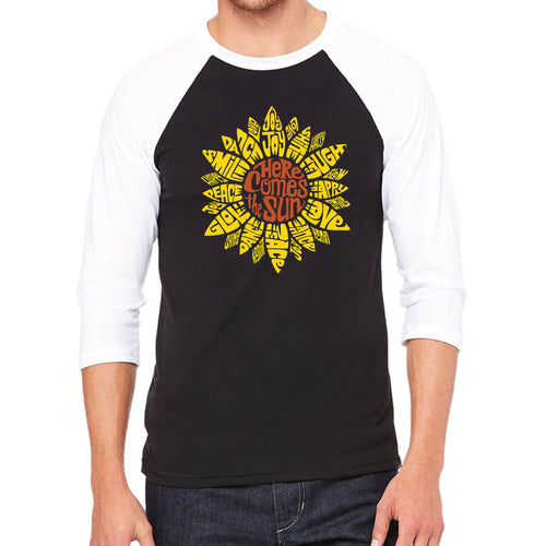 Sunflower  - Men's Raglan Baseball Word Art T-Shirt