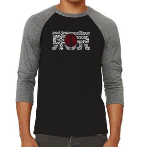 Tokyo Sun - Men's Raglan Baseball Word Art T-Shirt