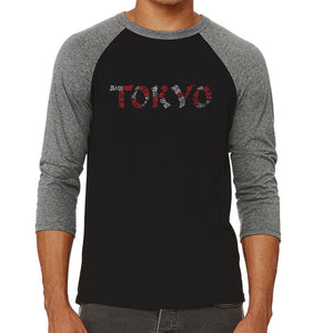 THE NEIGHBORHOODS OF TOKYO - Men's Raglan Baseball Word Art T-Shirt