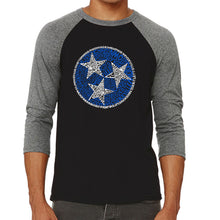 Load image into Gallery viewer, Tennessee Tristar - Men&#39;s Raglan Baseball Word Art T-Shirt