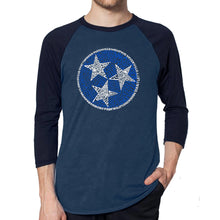 Load image into Gallery viewer, Tennessee Tristar - Men&#39;s Raglan Baseball Word Art T-Shirt