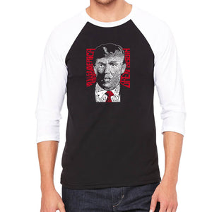 Trump Make America Great Again - Men's Raglan Baseball Word Art T-Shirt