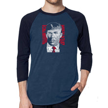 Load image into Gallery viewer, Trump Make America Great Again - Men&#39;s Raglan Baseball Word Art T-Shirt