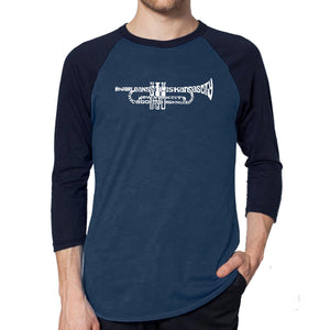 Trumpet - Men's Raglan Baseball Word Art T-Shirt