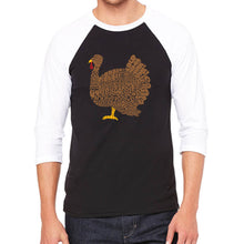 Load image into Gallery viewer, Thanksgiving - Men&#39;s Raglan Baseball Word Art T-Shirt