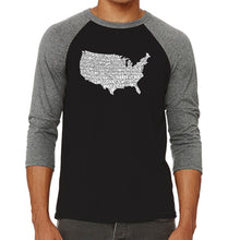 Load image into Gallery viewer, THE STAR SPANGLED BANNER - Men&#39;s Raglan Baseball Word Art T-Shirt