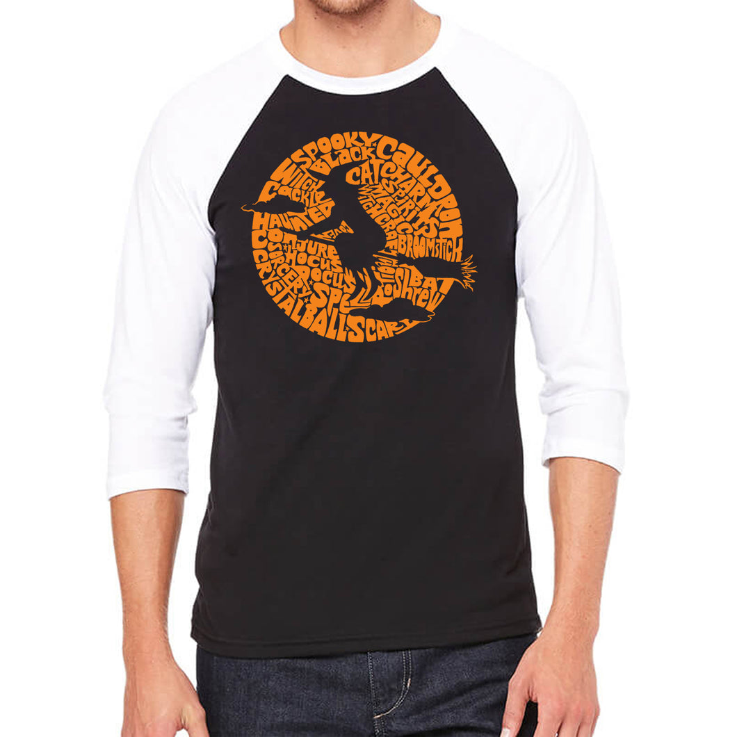 Spooky Witch  - Men's Raglan Baseball Word Art T-Shirt