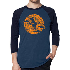 Spooky Witch  - Men's Raglan Baseball Word Art T-Shirt