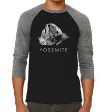 Load image into Gallery viewer, Yosemite - Men&#39;s Raglan Baseball Word Art T-Shirt