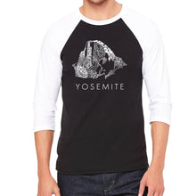 Load image into Gallery viewer, Yosemite - Men&#39;s Raglan Baseball Word Art T-Shirt