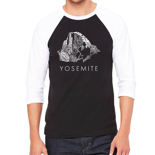Yosemite - Men's Raglan Baseball Word Art T-Shirt