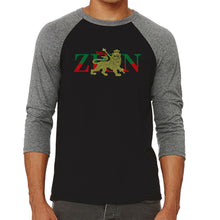Load image into Gallery viewer, Zion One Love - Men&#39;s Raglan Baseball Word Art T-Shirt