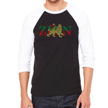 Load image into Gallery viewer, Zion One Love - Men&#39;s Raglan Baseball Word Art T-Shirt