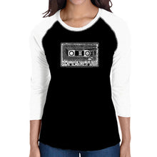 Load image into Gallery viewer, The 80&#39;s - Women&#39;s Raglan Baseball Word Art T-Shirt